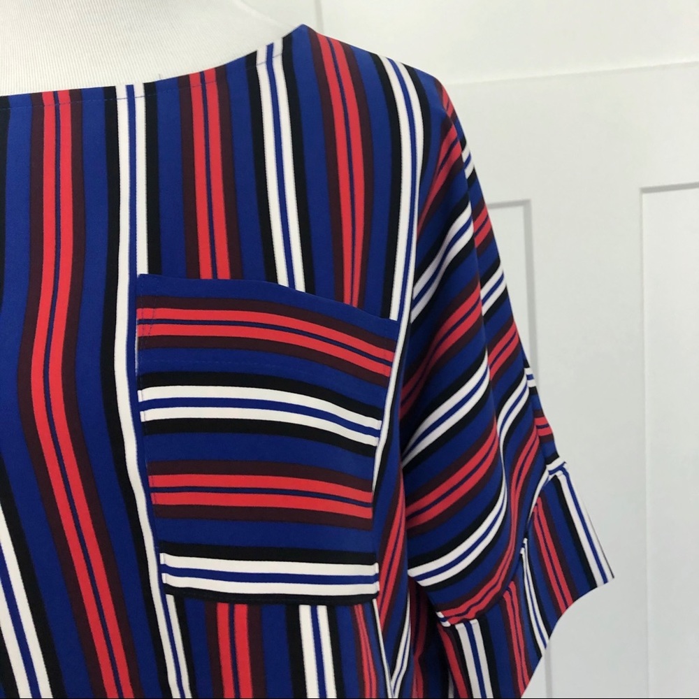 NEW Express Vertical Striped Top Blouse - Picture 2 of 6